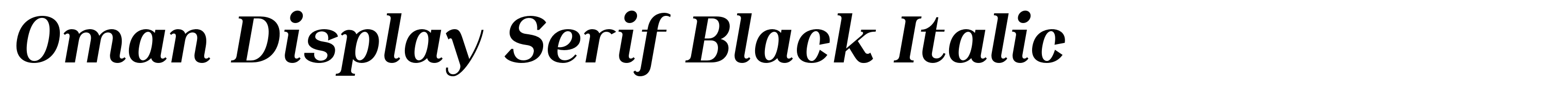 Oman Display Serif Black Italic